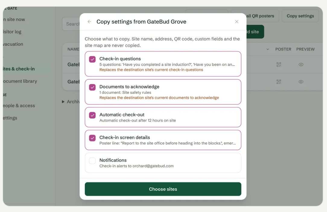 Copying settings from one orchard to others in GateBud.